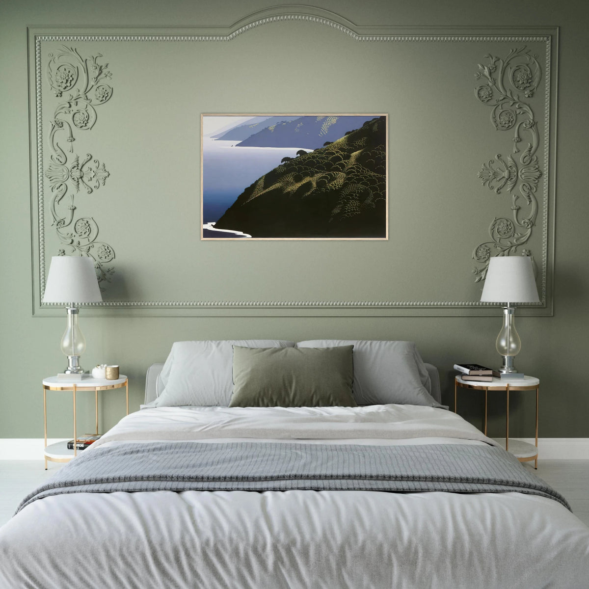 Big Sur Calm Framed Poster | Eyvind Earle Framed Prints Wall Art | Eyvind Earle Prints