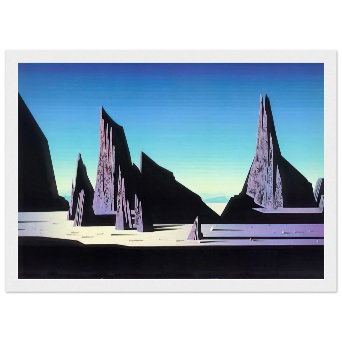 Desert Rocks Framed Poster | Eyvind Earle Framed Prints Wall Art | Eyvind Earle Prints
