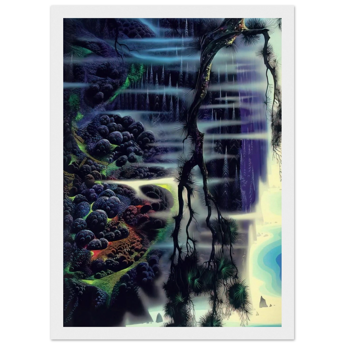 Seaside Splendor Framed Poster | Eyvind Earle Framed Prints Wall Art | Eyvind Earle Prints