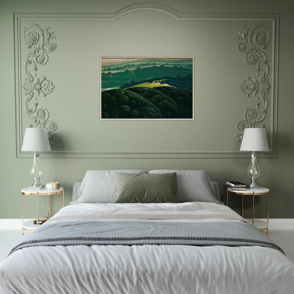 Morning Fog Framed Poster | Eyvind Earle Framed Prints Wall Art | Eyvind Earle Prints