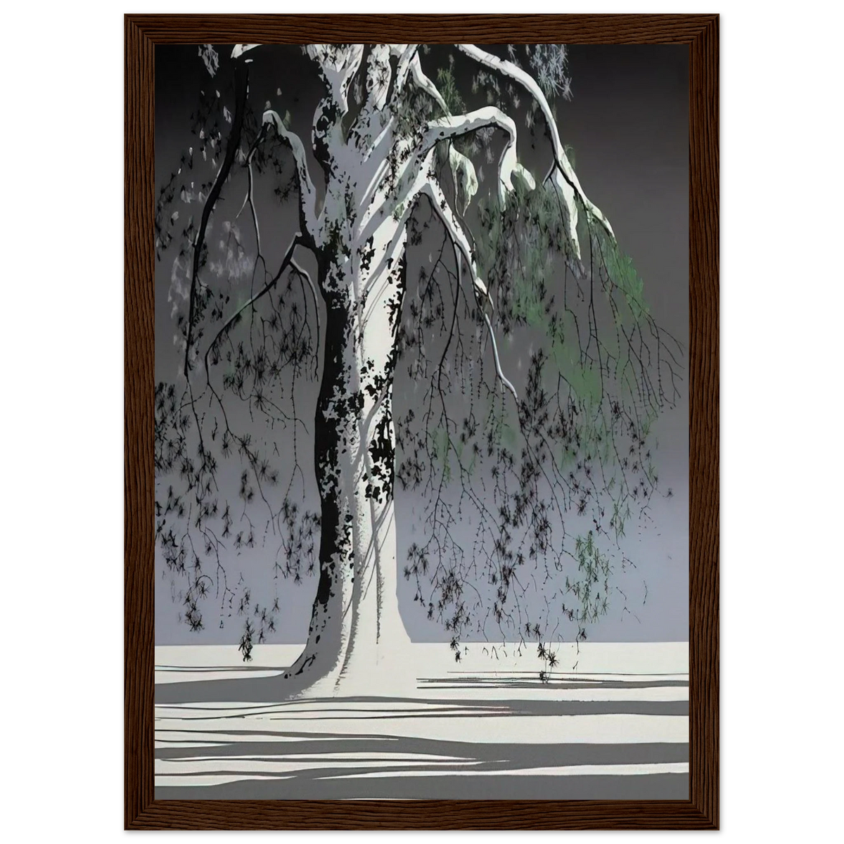 Fir Tree In Snow Framed Poster | Eyvind Earle Framed Prints Wall Art | Eyvind Earle Prints