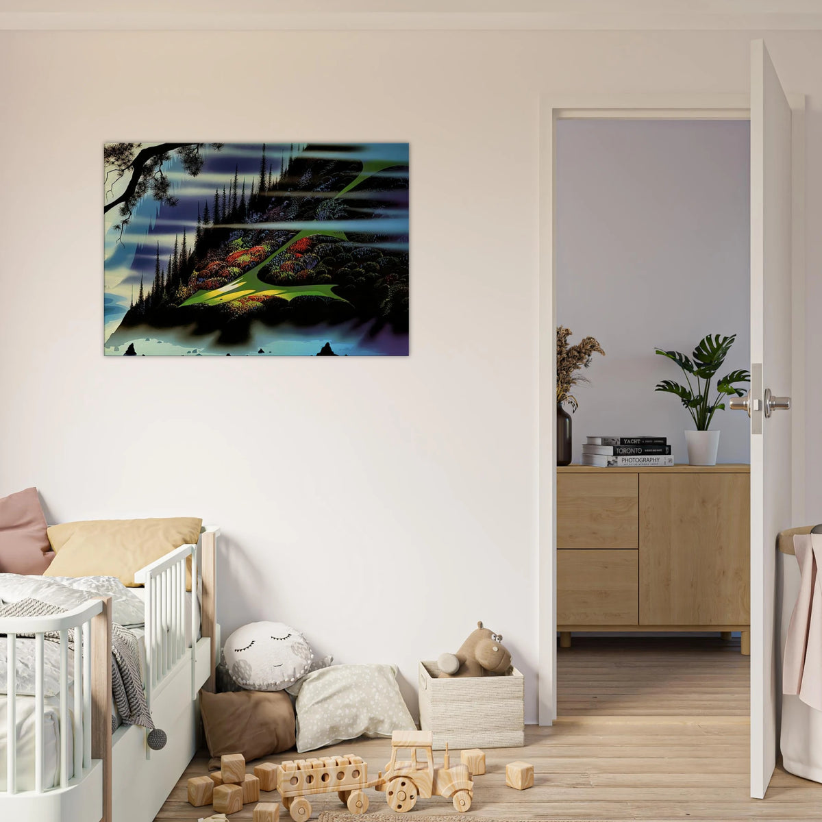 Pasture Through the Fog Canvas | Eyvind Earle Canvas | Eyvind Earle Prints