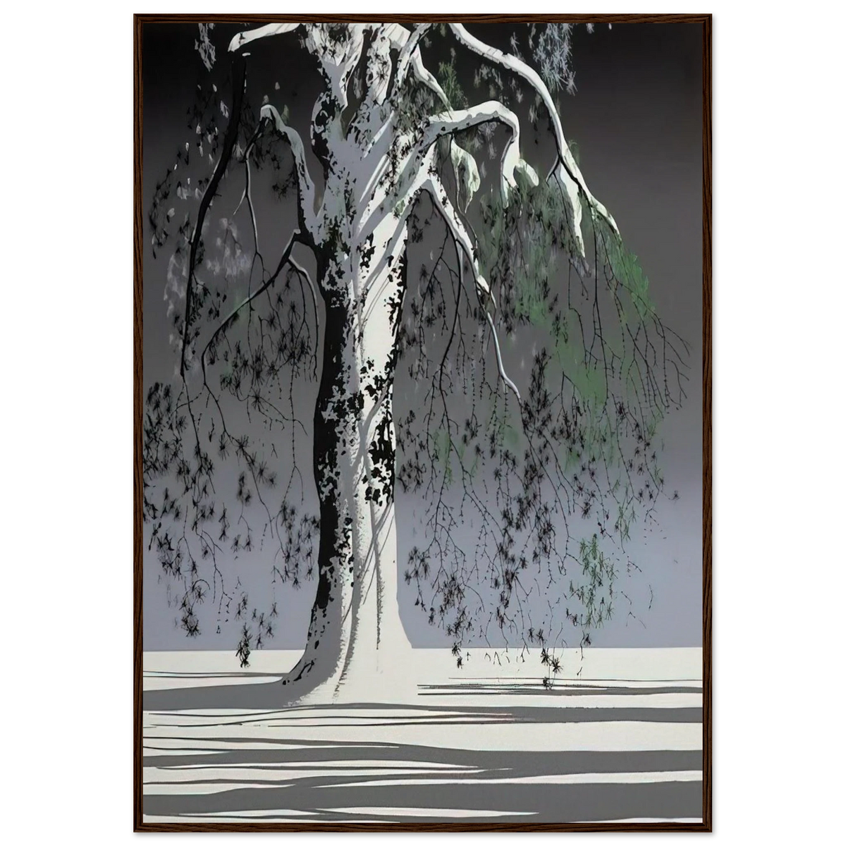 Fir Tree In Snow Framed Poster | Eyvind Earle Framed Prints Wall Art | Eyvind Earle Prints