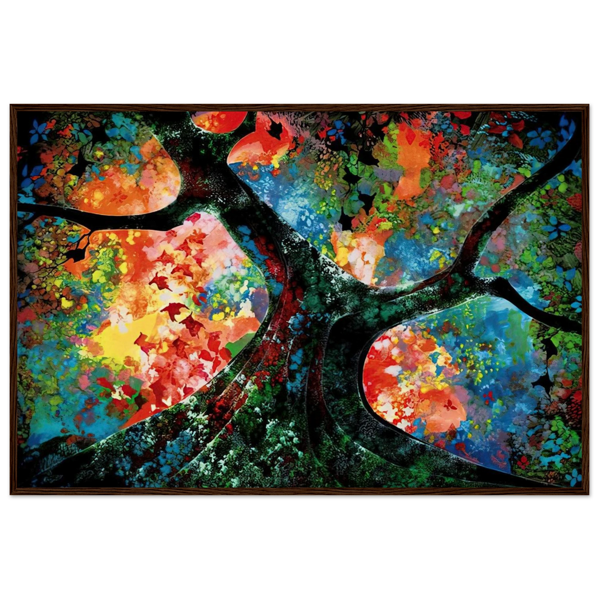 Waves of Golden Fire Framed Poster | Eyvind Earle Framed Prints Wall Art | Eyvind Earle Prints