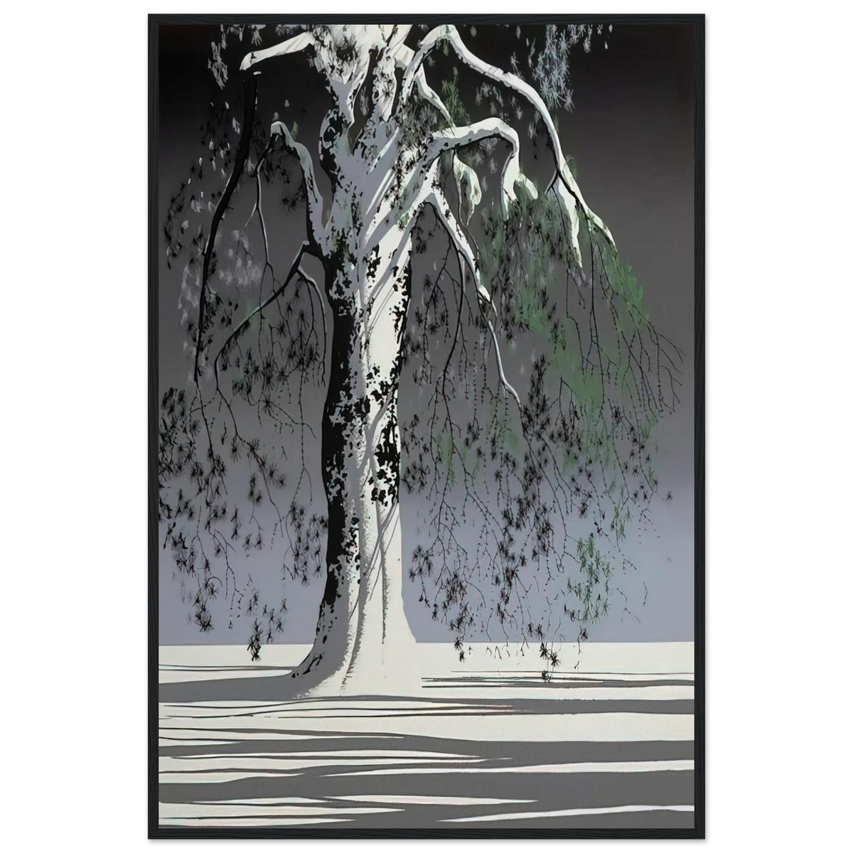 Fir Tree In Snow Framed Poster | Eyvind Earle Framed Prints Wall Art | Eyvind Earle Prints