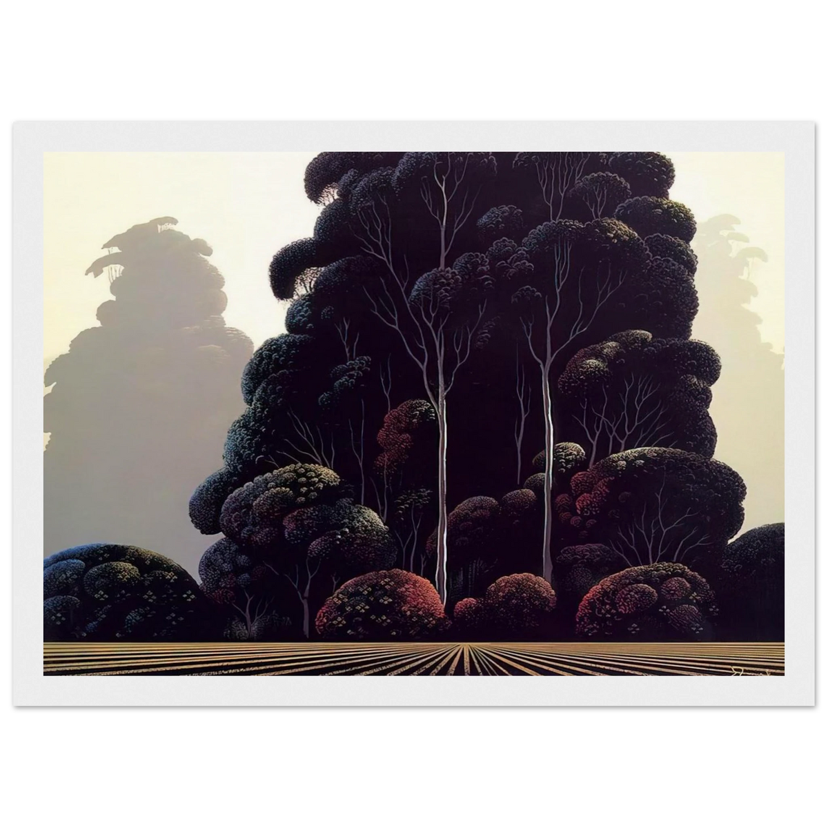Autumn Framed Poster | Eyvind Earle Framed Prints Wall Art | Eyvind Earle Prints