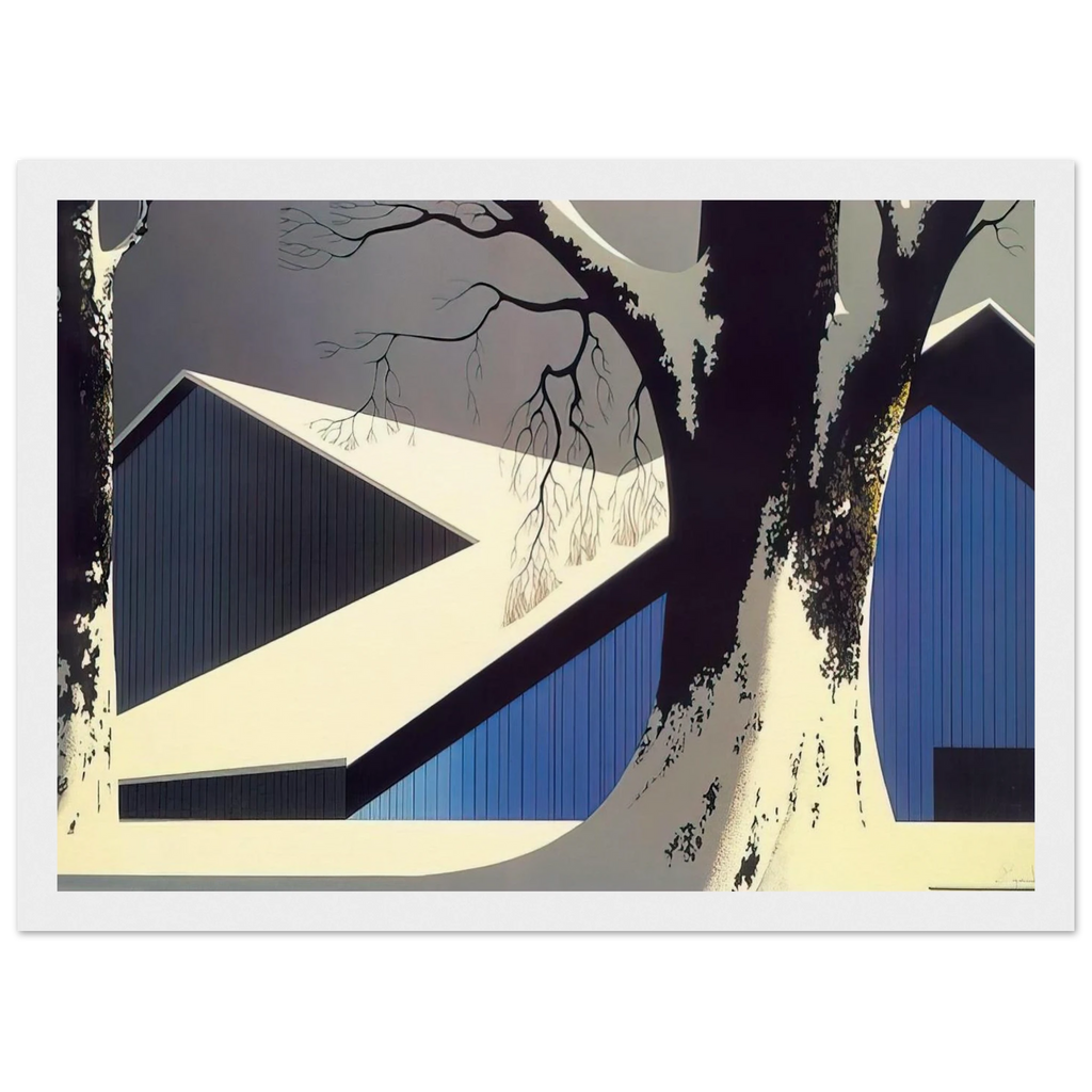 Winter Quiet Framed Poster | Eyvind Earle Framed Prints Wall Art | Eyvind Earle Prints