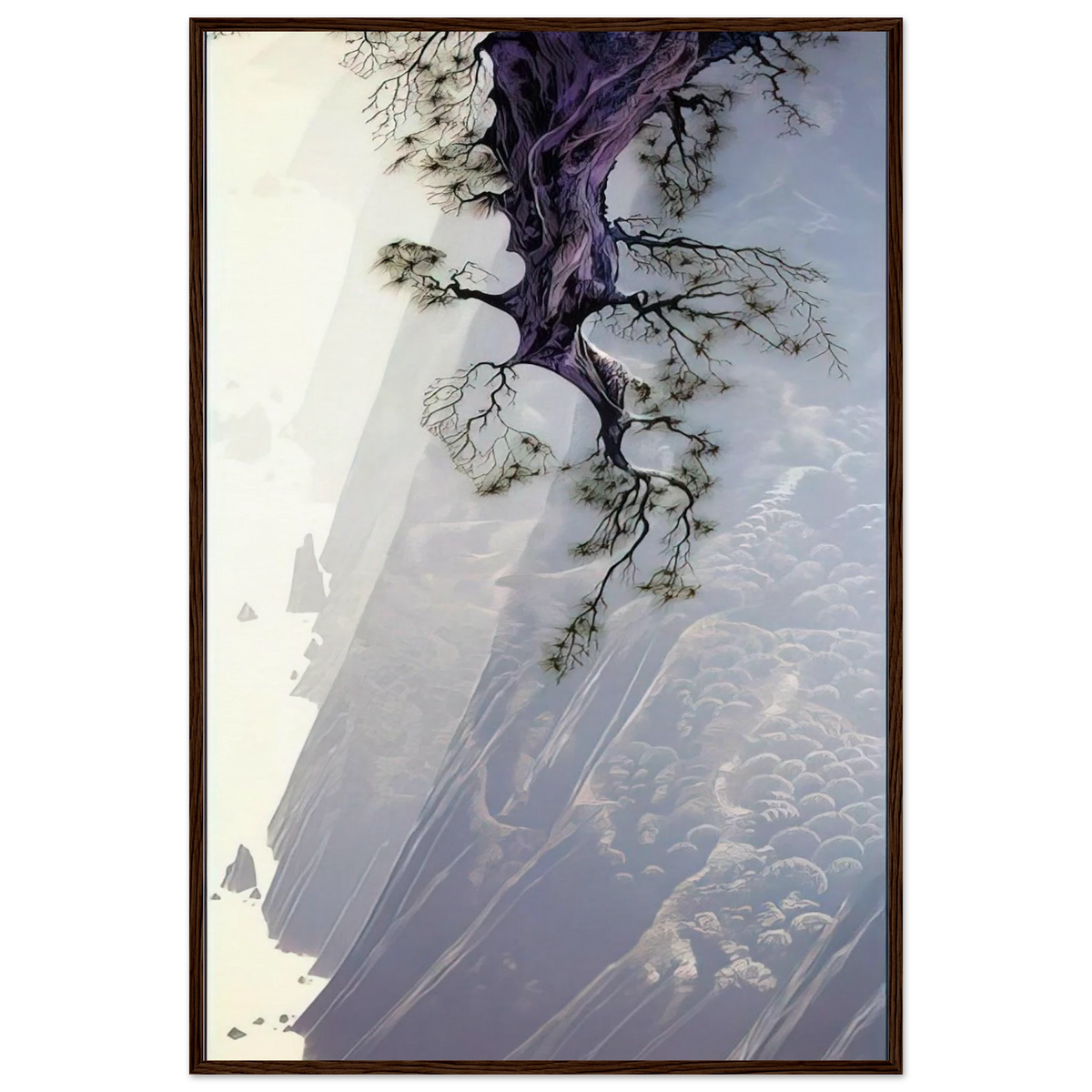 Mountain Rise Framed Poster | Eyvind Earle Framed Prints Wall Art | Eyvind Earle Prints