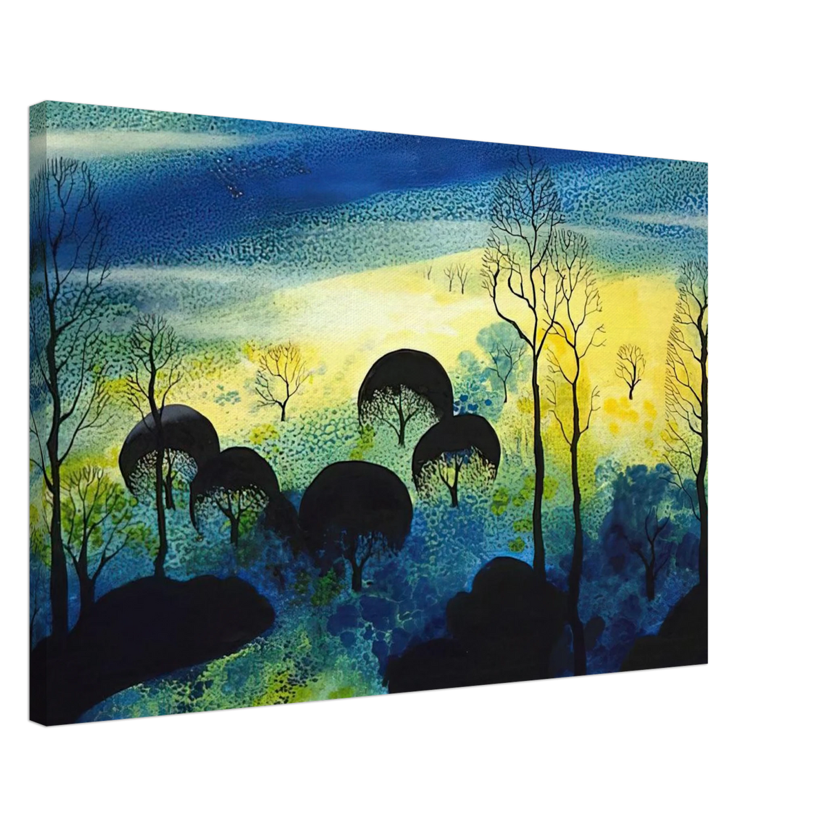 Pastures Through the Fog Canvas | Eyvind Earle Canvas | Eyvind Earle Prints