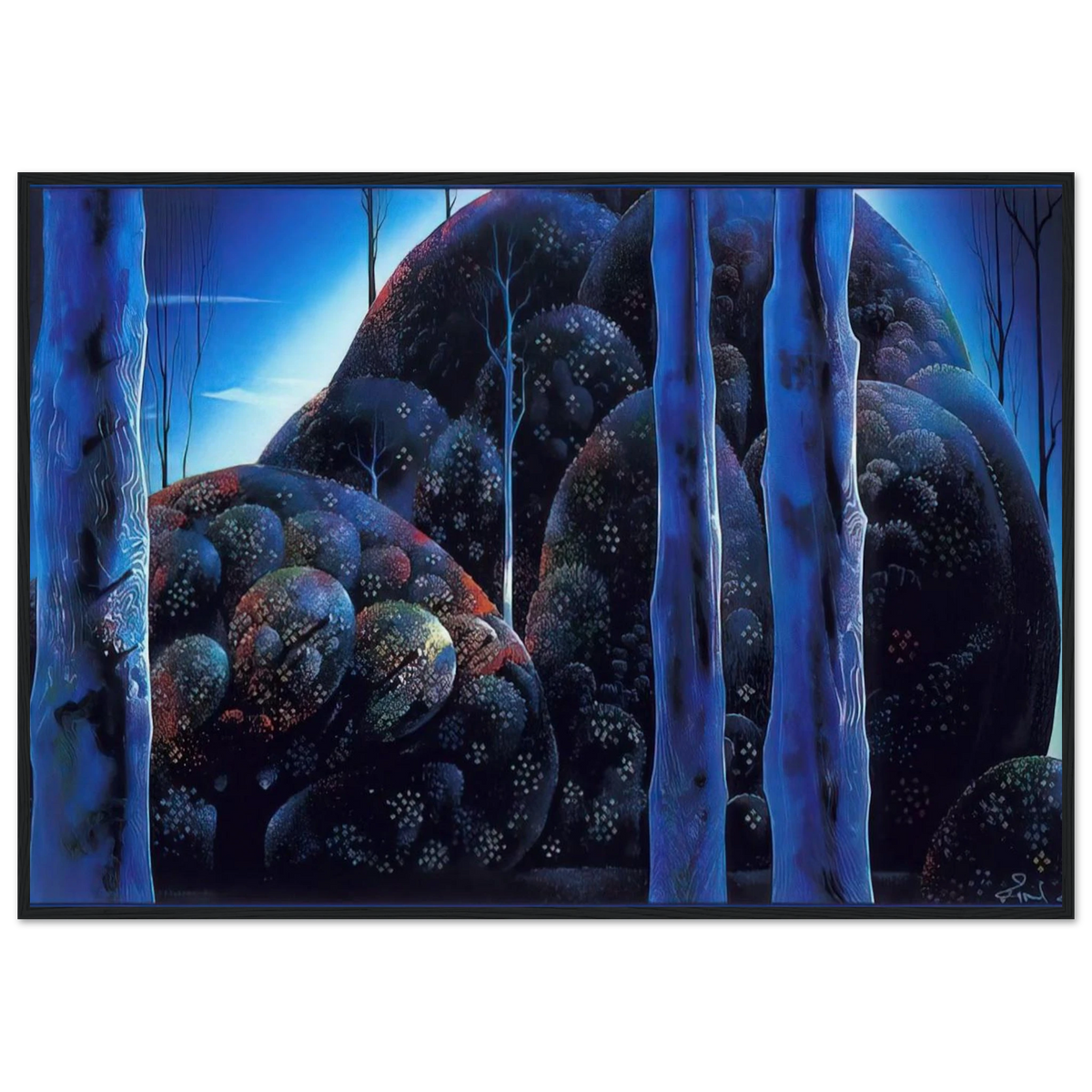 Moonlit Eucalyptus Framed Poster | Eyvind Earle Framed Prints Wall Art | Eyvind Earle Prints