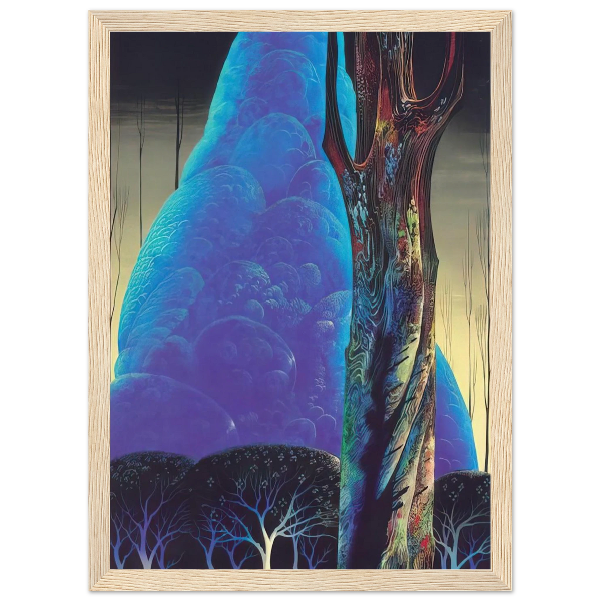 Blue Nocturne Framed Poster | Eyvind Earle Framed Prints Wall Art | Eyvind Earle Prints