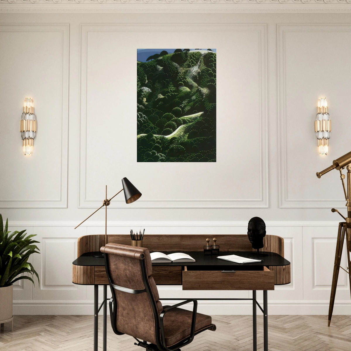 Santa Barbara Mountains Canvas | Eyvind Earle Canvas | Eyvind Earle Prints