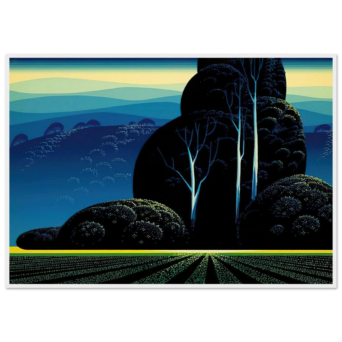 Even Tide Framed Poster | Eyvind Earle Framed Prints Wall Art | Eyvind Earle Prints
