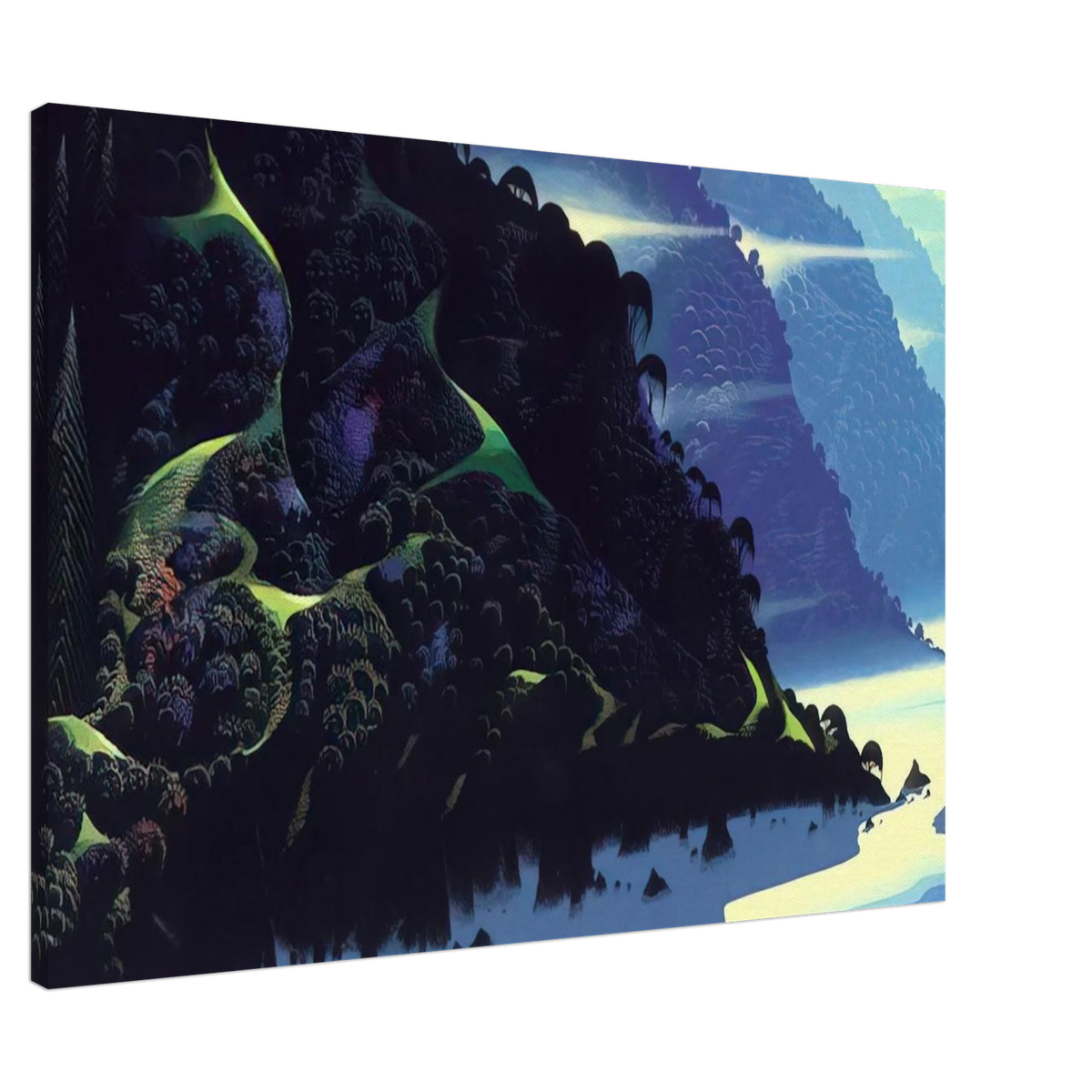 Blue Coastline Canvas | Eyvind Earle Canvas | Eyvind Earle Prints