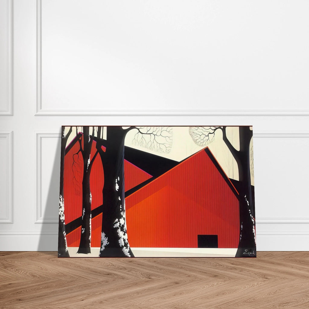 The Great Red Barn Poster | Eyvind Earle Poster | Eyvind Earle Prints
