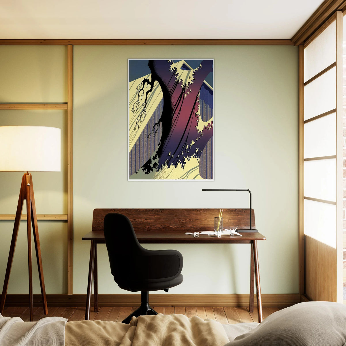 Mauve Barn Framed Poster | Eyvind Earle Framed Prints Wall Art | Eyvind Earle Prints