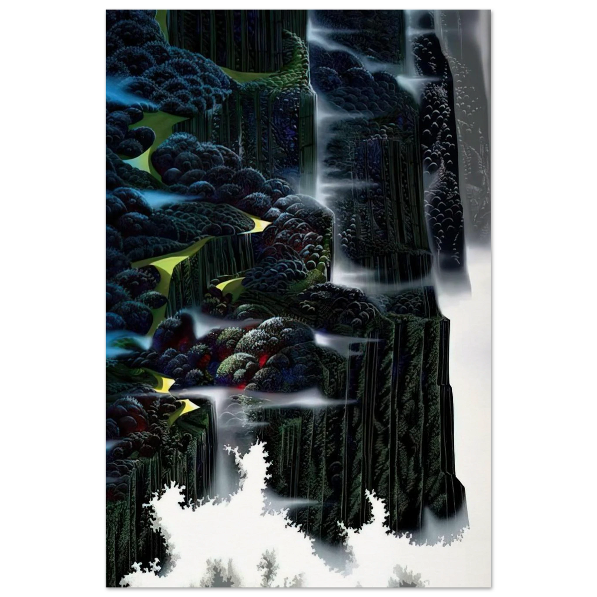 Sea Cliffs Rising Poster | Eyvind Earle Poster | Eyvind Earle Prints