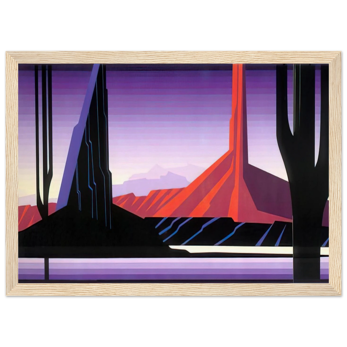 Beneath A Silent Sky Framed Poster | Eyvind Earle Framed Prints Wall Art | Eyvind Earle Prints