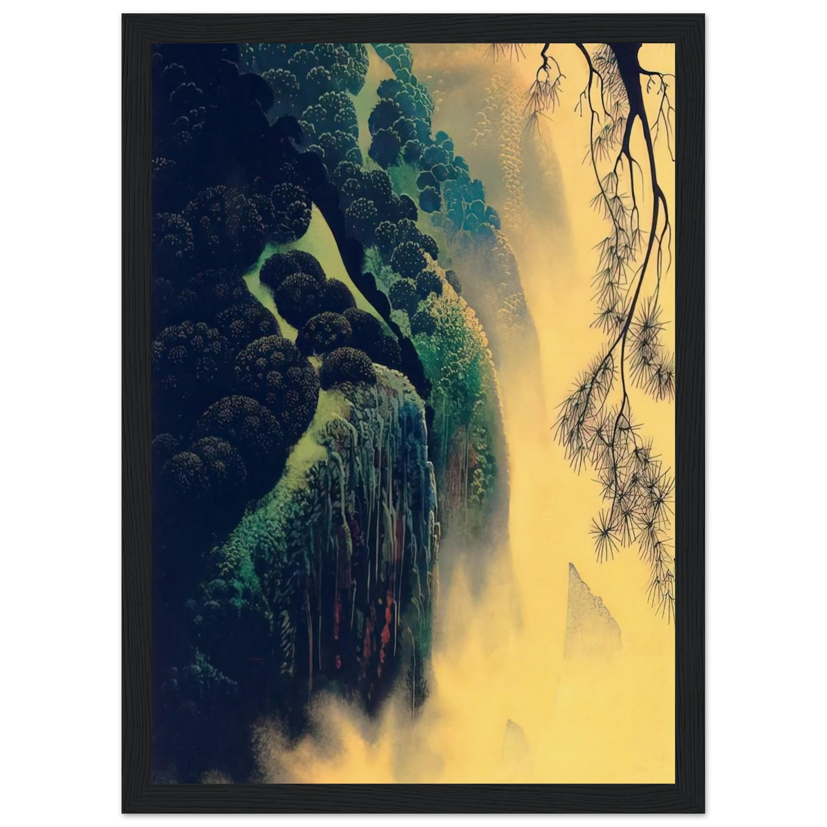 Jeweled Coast Framed Poster | Eyvind Earle Framed Prints Wall Art | Eyvind Earle Prints