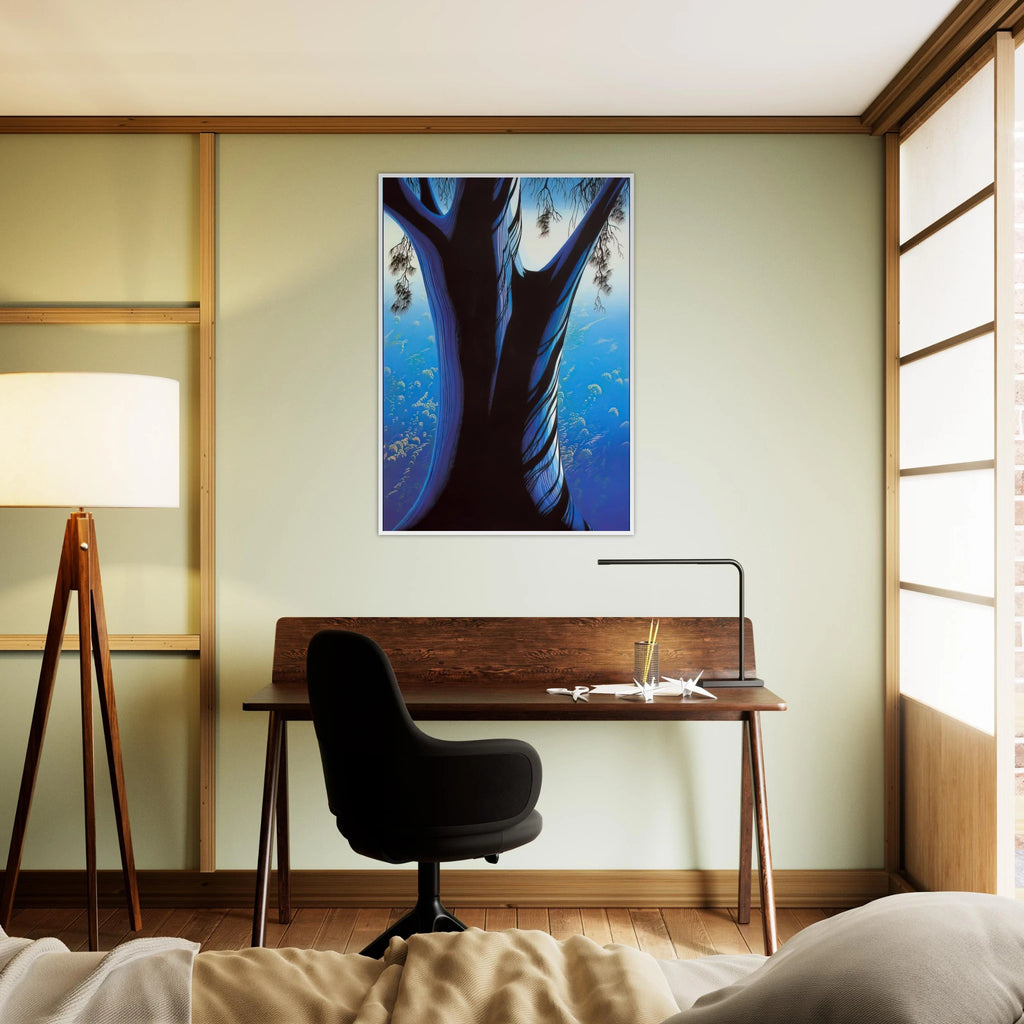 Blue Pine Framed Poster | Eyvind Earle Framed Prints Wall Art | Eyvind Earle Prints