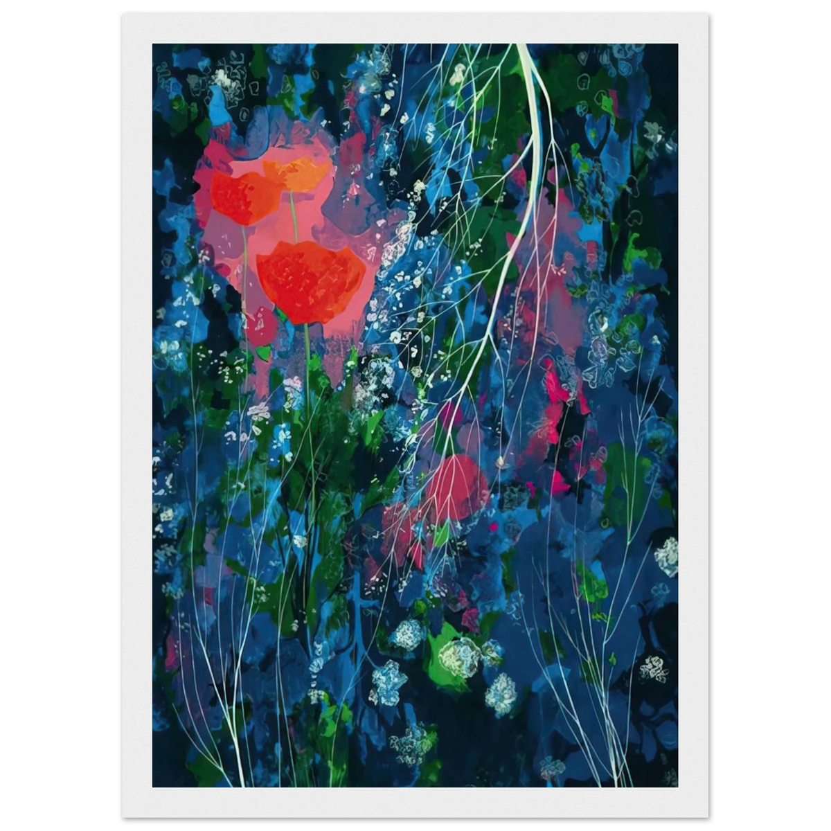 Poppies Framed Poster | Eyvind Earle Framed Prints Wall Art | Eyvind Earle Prints