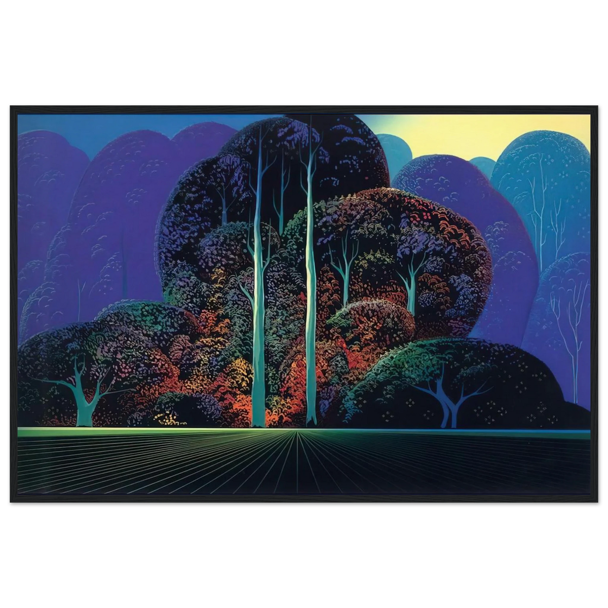Softening Shades of Twilight Framed Poster | Eyvind Earle Framed Prints Wall Art | Eyvind Earle Prints