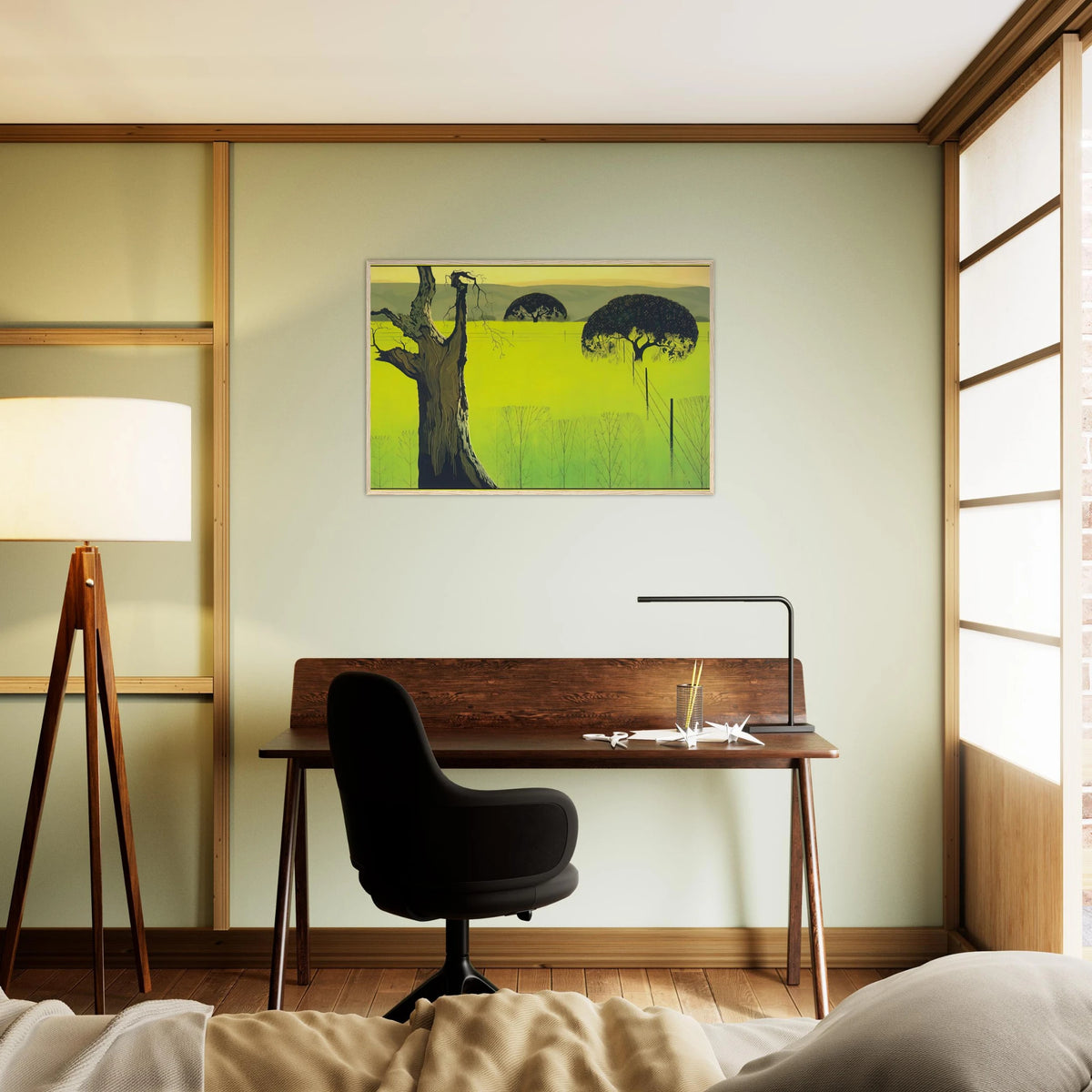 Mustard Field Framed Poster | Eyvind Earle Framed Prints Wall Art | Eyvind Earle Prints