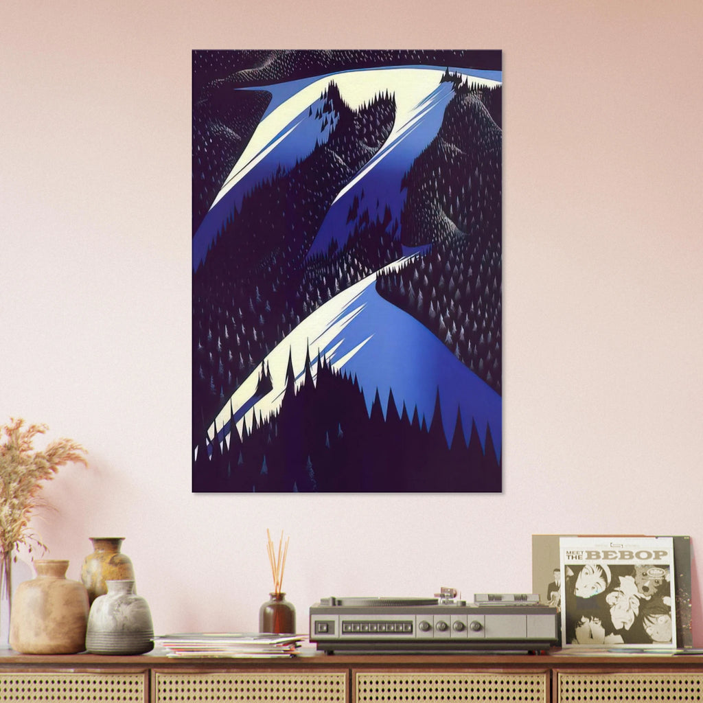 Black Evergreen Forest Canvas | Eyvind Earle Canvas | Eyvind Earle Prints