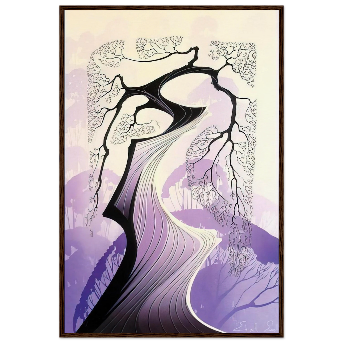 Carmel Cypress Framed Poster | Eyvind Earle Framed Prints Wall Art | Eyvind Earle Prints