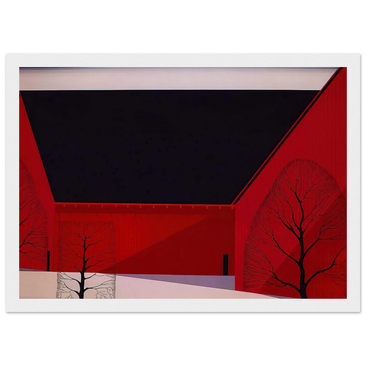 Western Barns Framed Poster | Eyvind Earle Framed Prints Wall Art | Eyvind Earle Prints