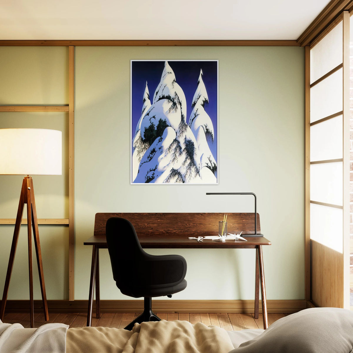 Snow Trees Framed Poster | Eyvind Earle Framed Prints Wall Art | Eyvind Earle Prints