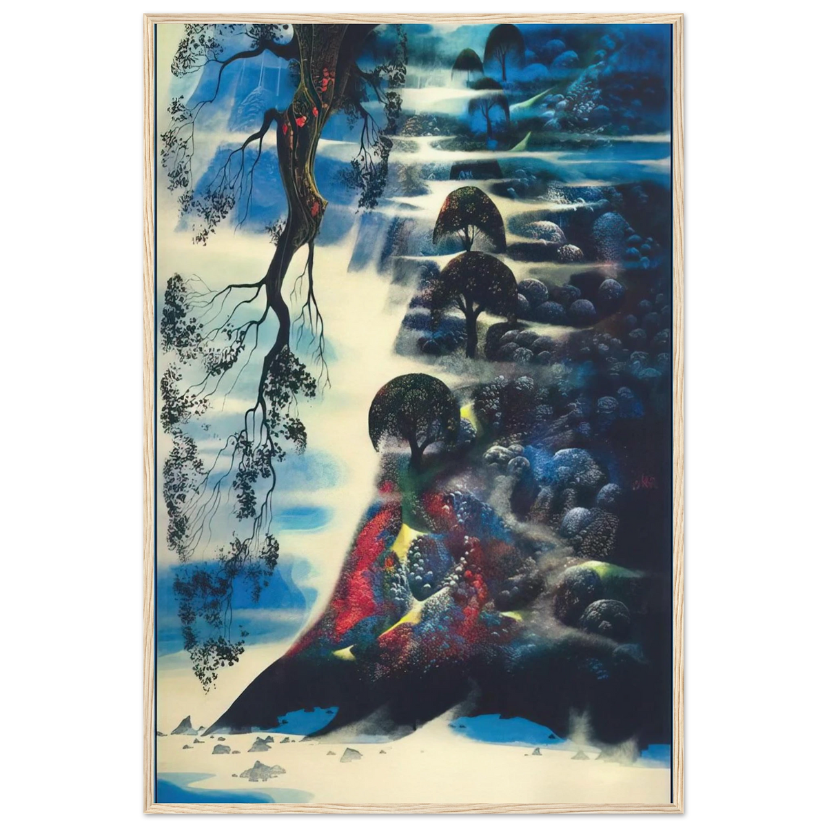 Summer Morning Mist Framed Poster | Eyvind Earle Framed Prints Wall Art | Eyvind Earle Prints