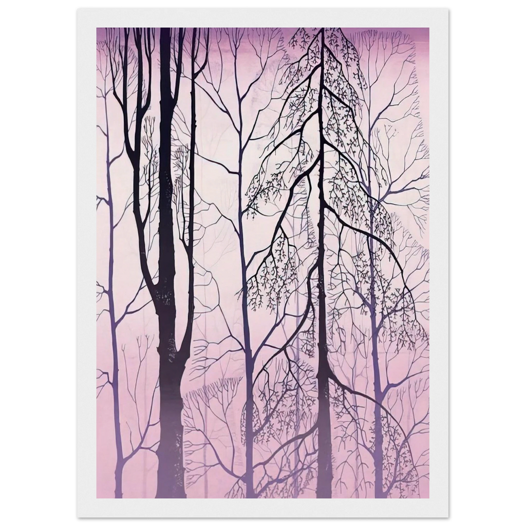 Winter woods Framed Poster | Eyvind Earle Framed Prints Wall Art | Eyvind Earle Prints