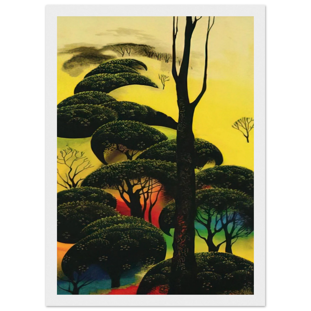 Climbing Oaks Framed Poster | Eyvind Earle Framed Prints Wall Art | Eyvind Earle Prints