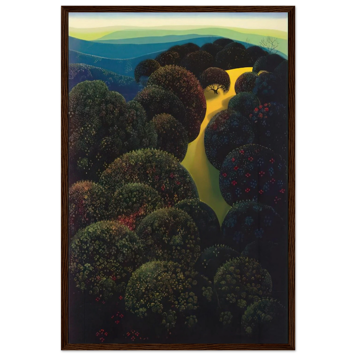 Hidden Pasture Framed Poster | Eyvind Earle Framed Prints Wall Art | Eyvind Earle Prints