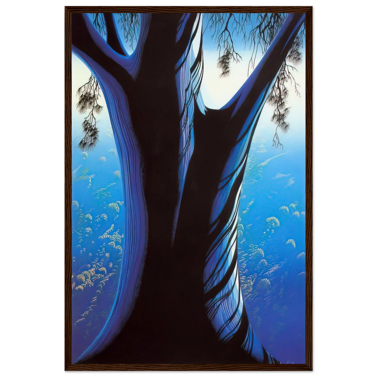Blue Pine Framed Poster | Eyvind Earle Framed Prints Wall Art | Eyvind Earle Prints