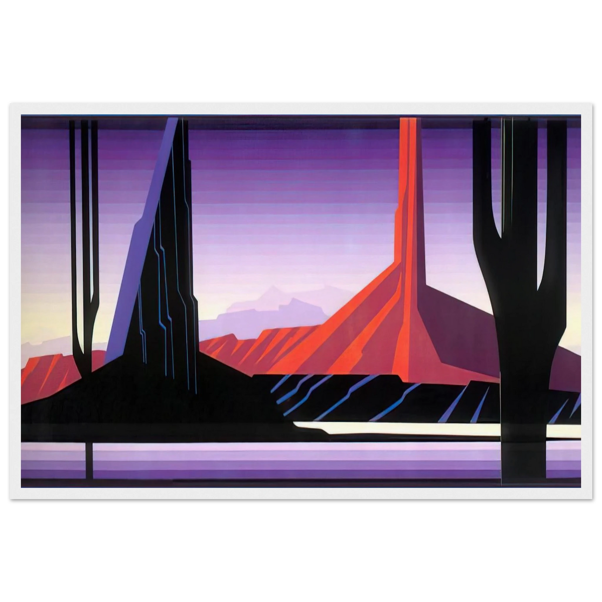 Beneath A Silent Sky Framed Poster | Eyvind Earle Framed Prints Wall Art | Eyvind Earle Prints