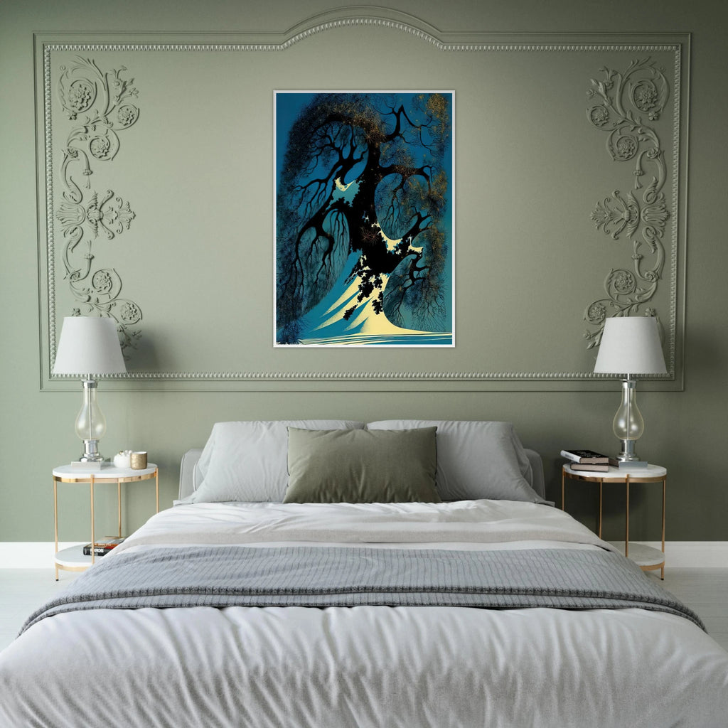 Winter Bonsai Framed Poster | Eyvind Earle Framed Prints Wall Art | Eyvind Earle Prints