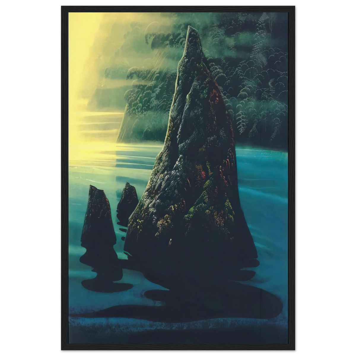 The Rock Framed Poster | Eyvind Earle Framed Prints Wall Art | Eyvind Earle Prints