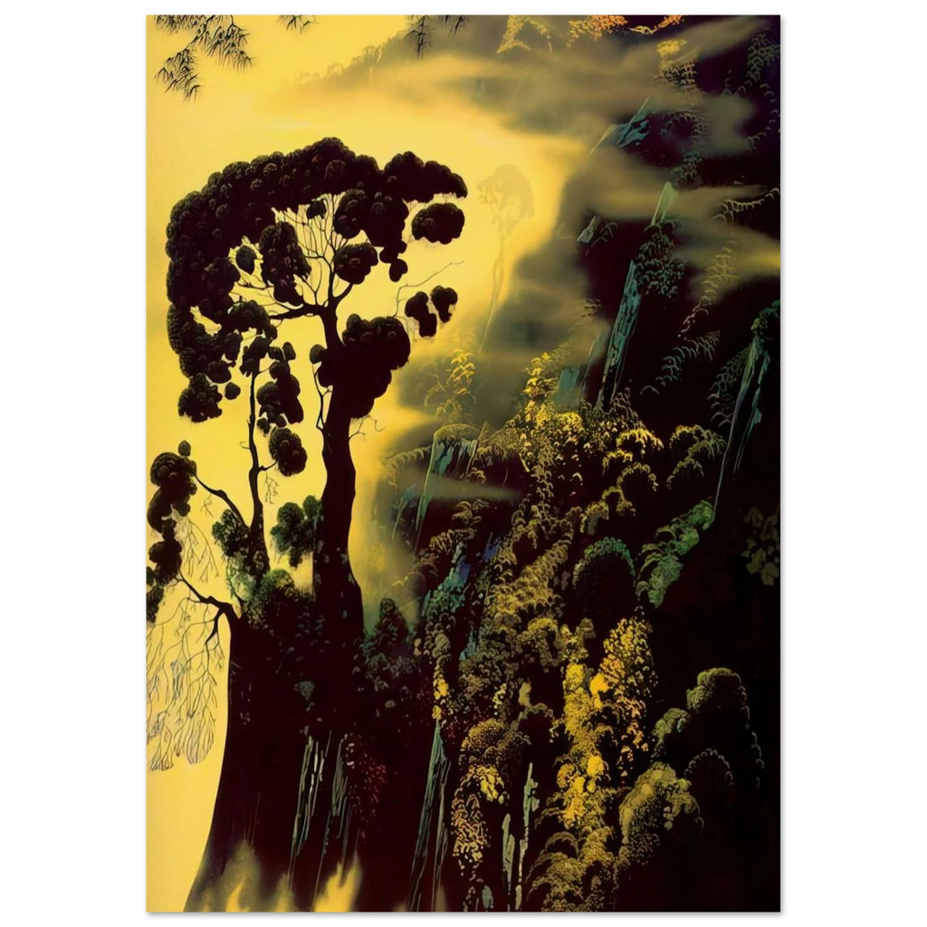 Sunset Silhouette Poster | Eyvind Earle Poster | Eyvind Earle Prints