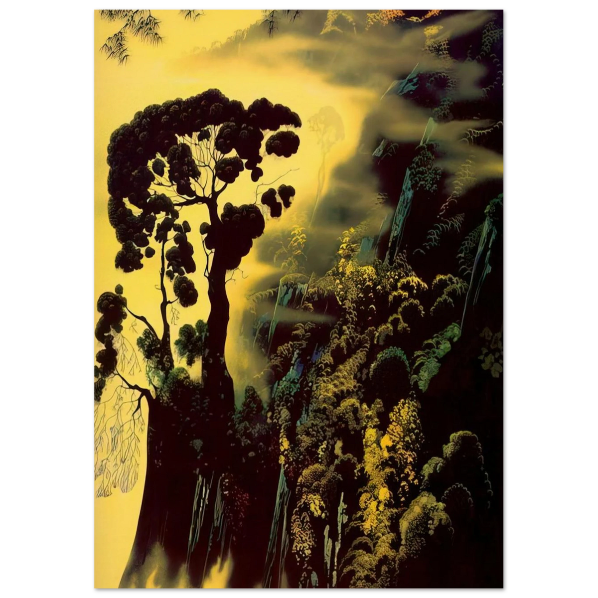 Sunset Silhouette Poster | Eyvind Earle Poster | Eyvind Earle Prints