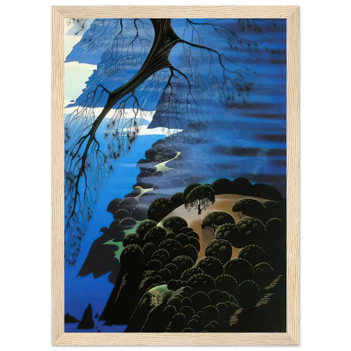 Mystical Coastline Framed Poster | Eyvind Earle Framed Prints Wall Art | Eyvind Earle Prints