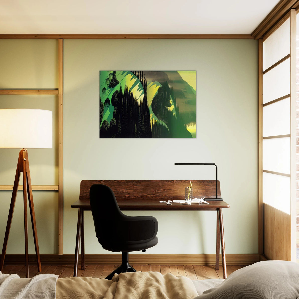 Three Pastures by the Sea Canvas | Eyvind Earle Canvas | Eyvind Earle Prints