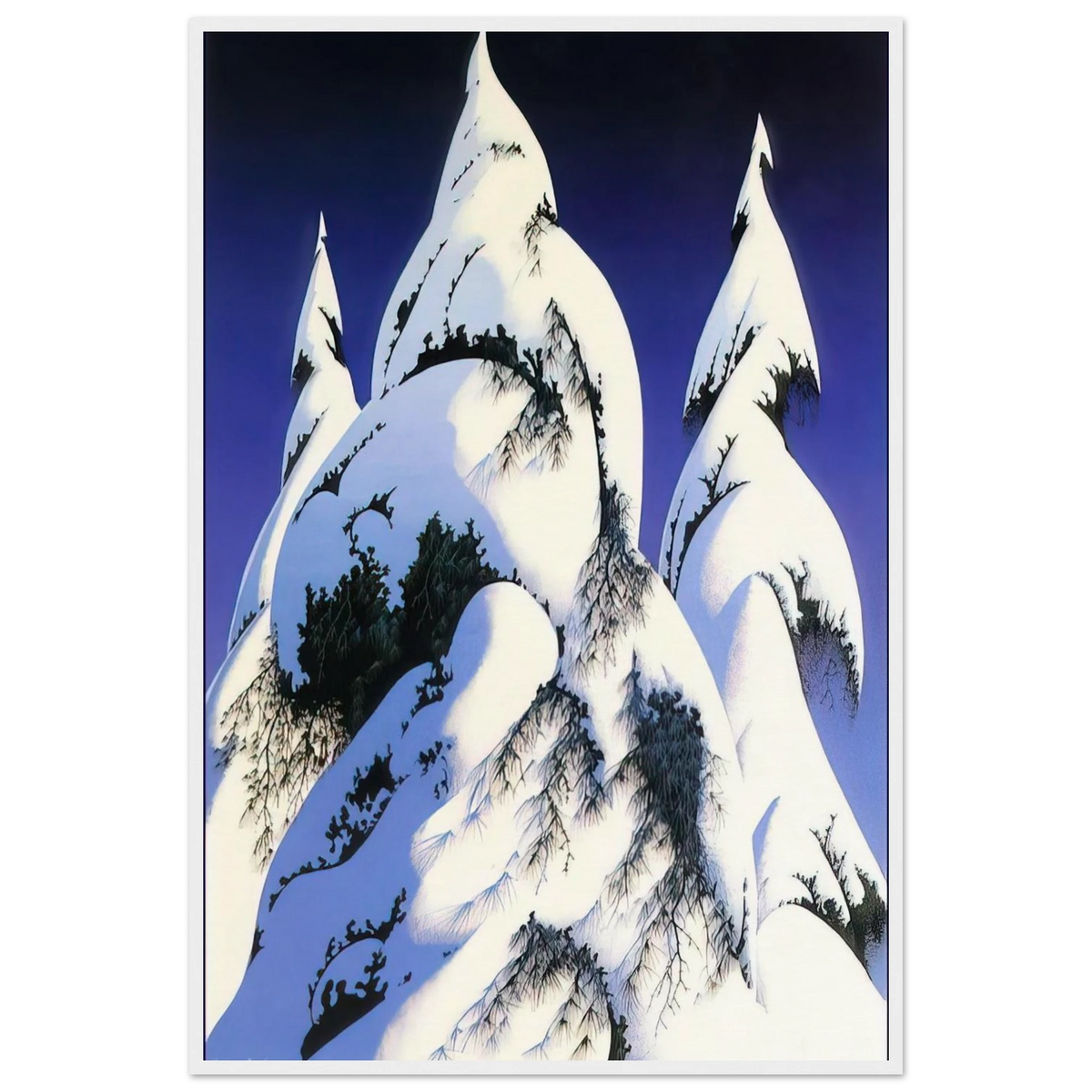 Snow Trees Framed Poster | Eyvind Earle Framed Prints Wall Art | Eyvind Earle Prints