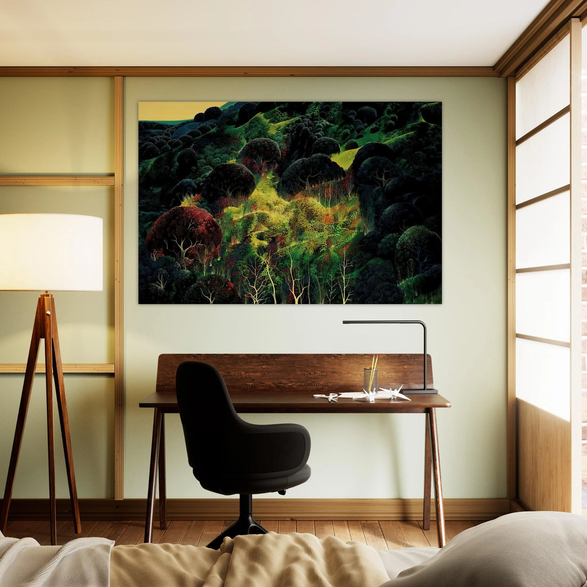 Autumn Fields Poster | Eyvind Earle Poster | Eyvind Earle Prints