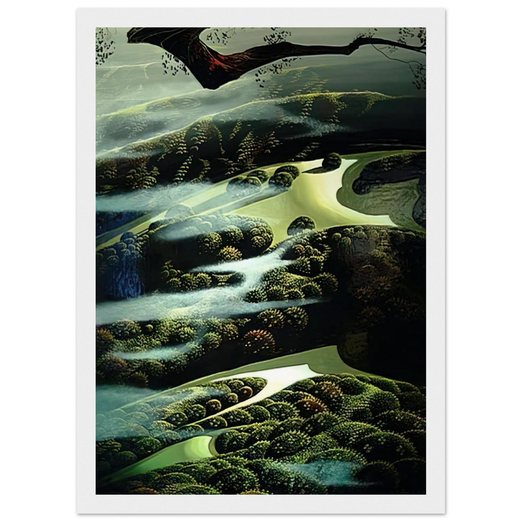Carmel Valley Memory Framed Poster | Eyvind Earle Framed Prints Wall Art | Eyvind Earle Prints