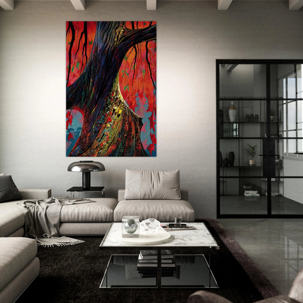 Fire red and gold Poster | Eyvind Earle Poster | Eyvind Earle Prints
