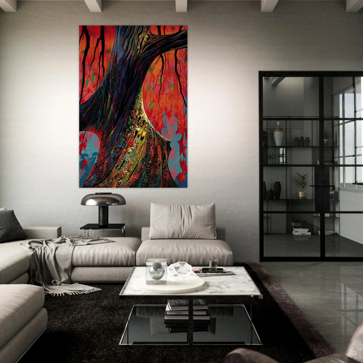 Fire red and gold Poster | Eyvind Earle Poster | Eyvind Earle Prints