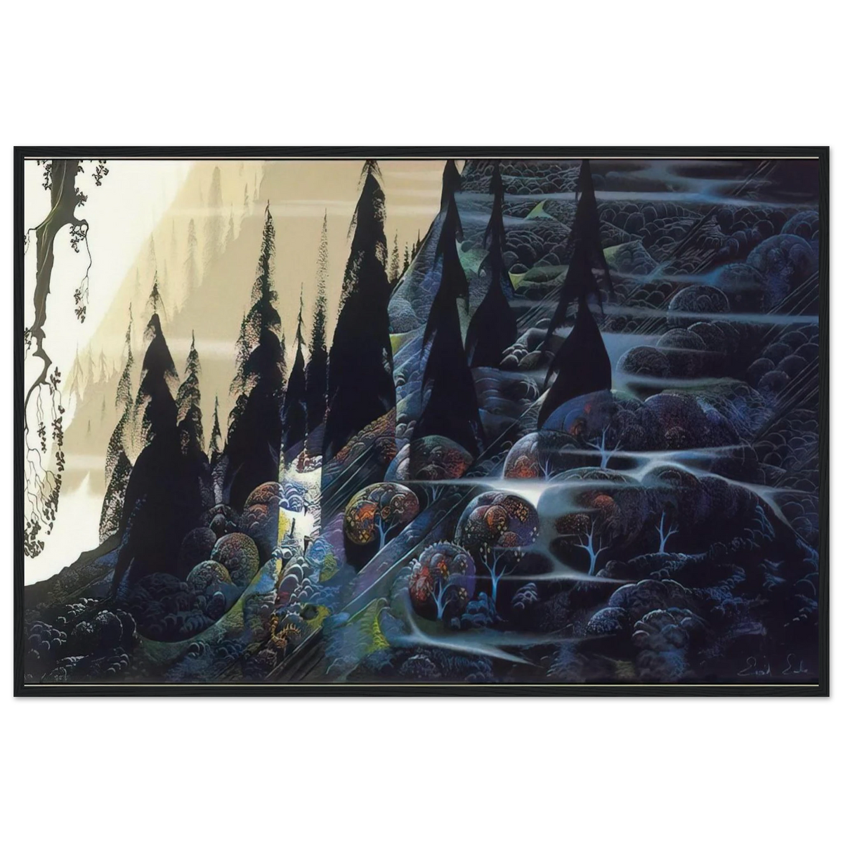 Black Spruce Framed Poster | Eyvind Earle Framed Prints Wall Art | Eyvind Earle Prints