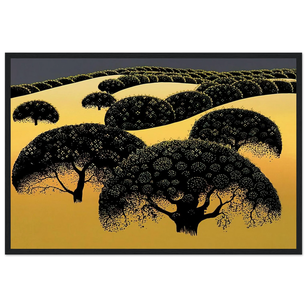 Santa Ynez Oaks Framed Poster | Eyvind Earle Framed Prints Wall Art | Eyvind Earle Prints